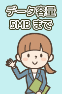 メール(データ容量5MBまで)